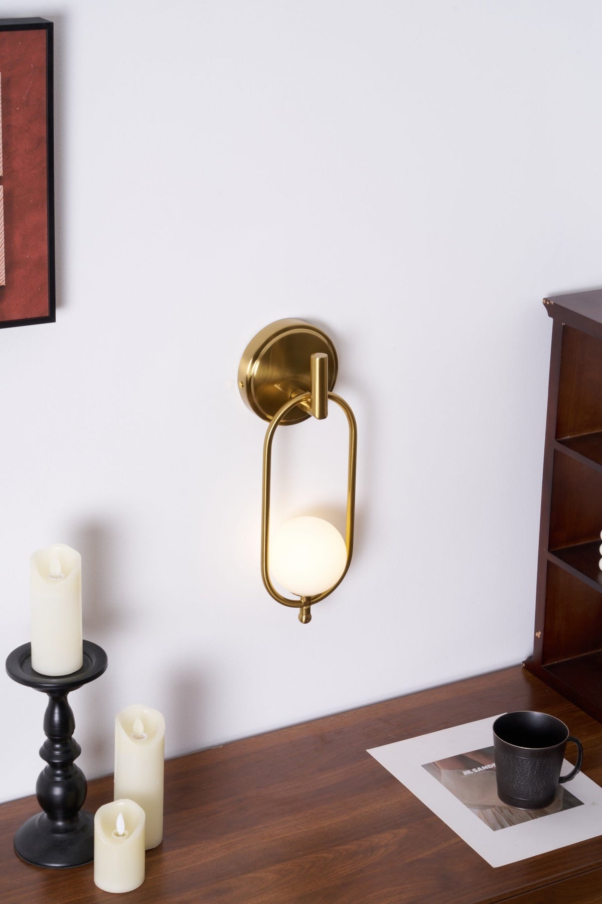 Cumirisra moderne minimalistische wandlamp van messing glas