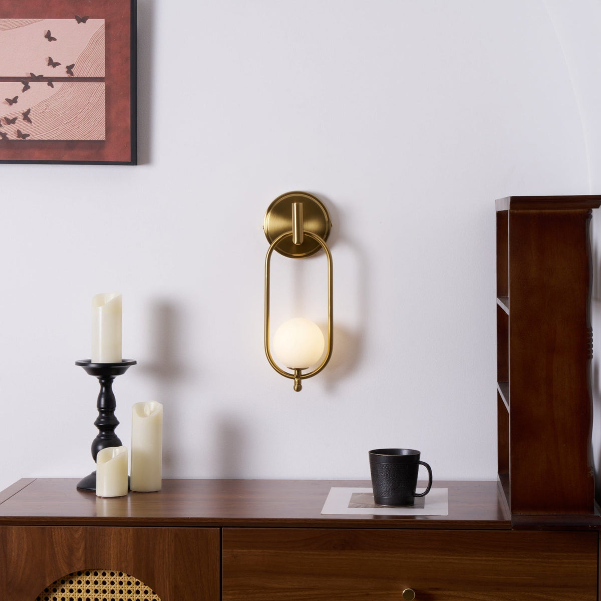 Cumirisra moderne minimalistische wandlamp van messing glas