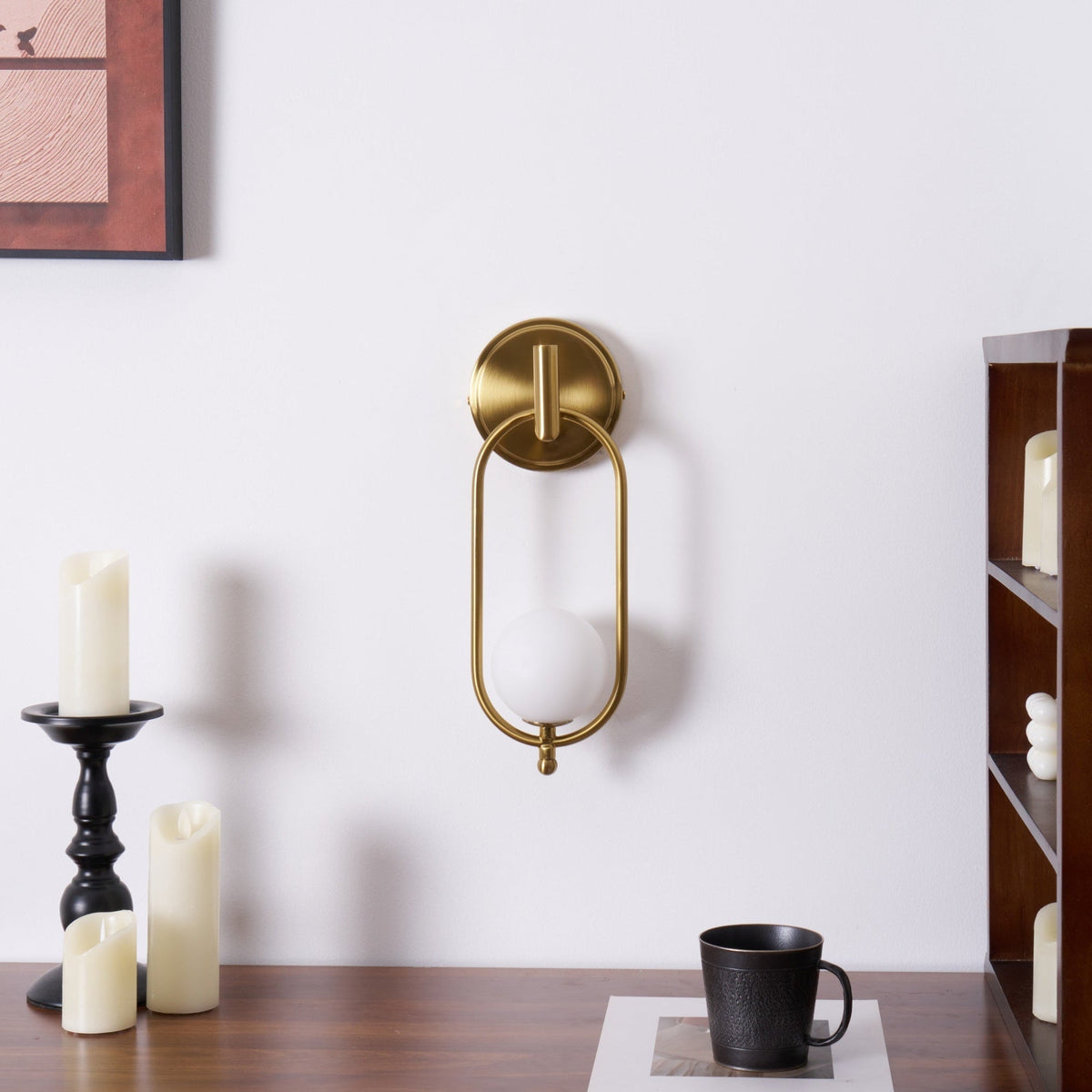 Cumirisra moderne minimalistische wandlamp van messing glas