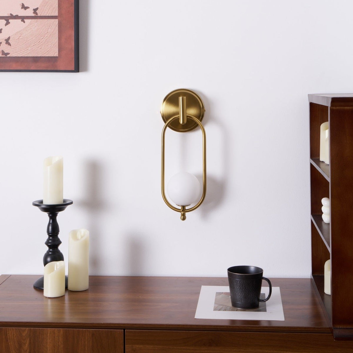 Cumirisra moderne minimalistische wandlamp van messing glas