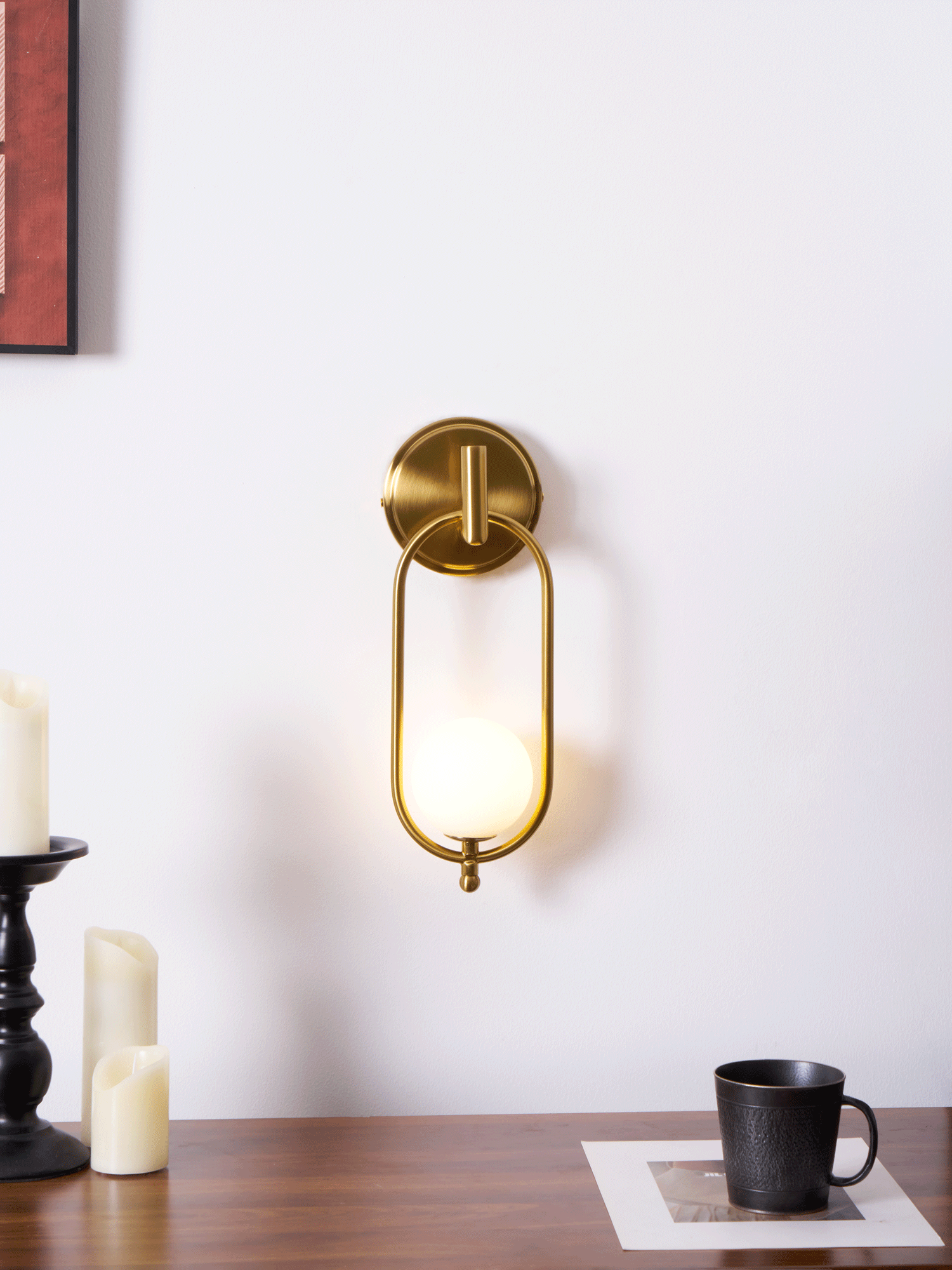 Cumirisra moderne minimalistische wandlamp van messing glas