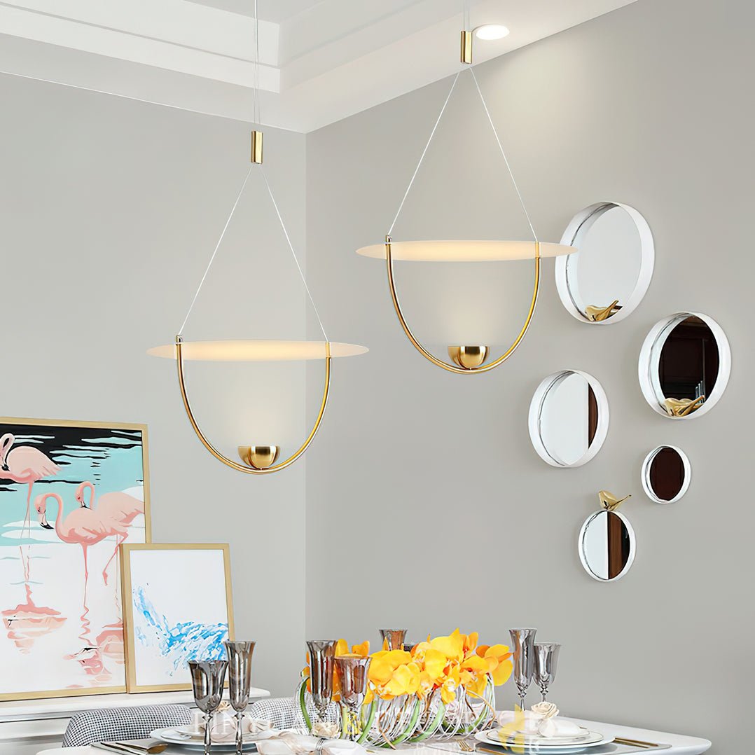 Vecaros Moderne minimalistische hanglamp met schijf