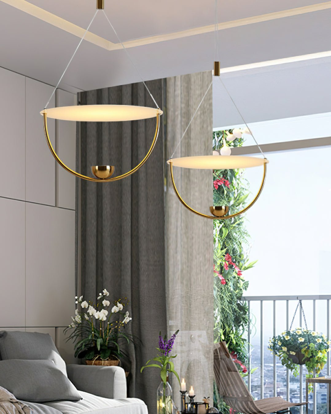 Vecaros Moderne minimalistische hanglamp met schijf