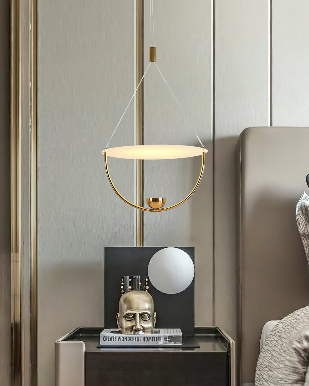 Vecaros Moderne minimalistische hanglamp met schijf