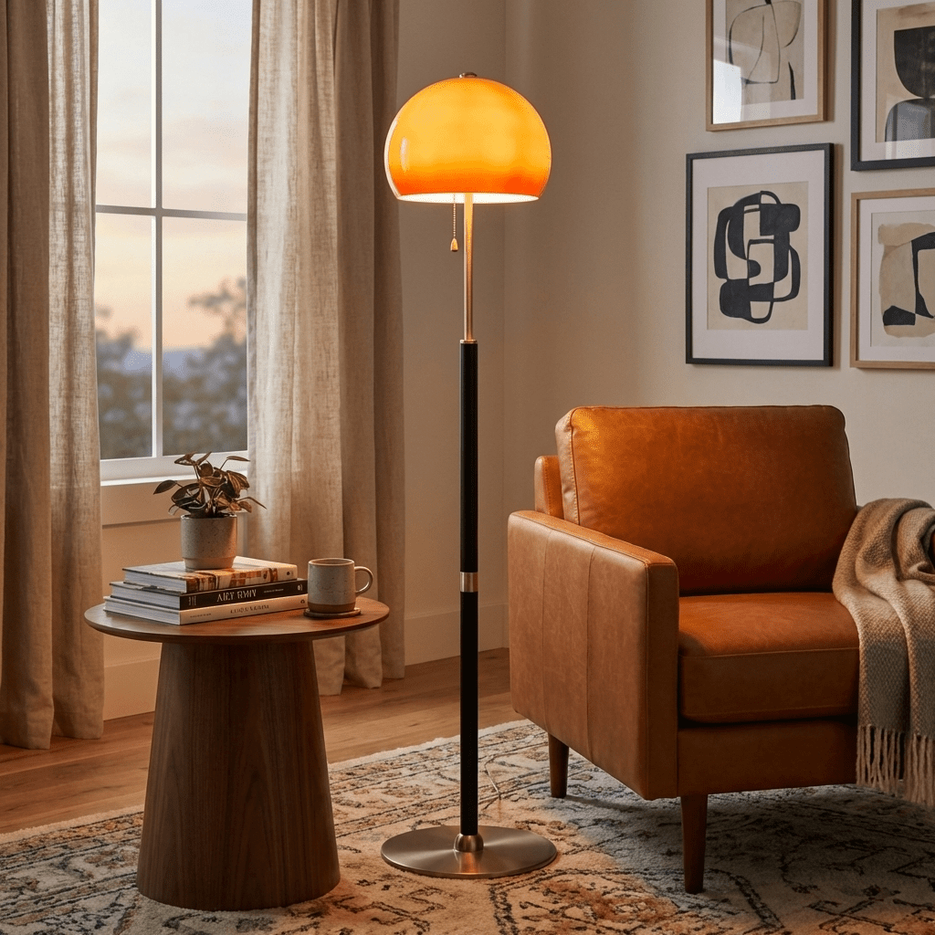 Terielella Amber koepelvormige vloerlamp