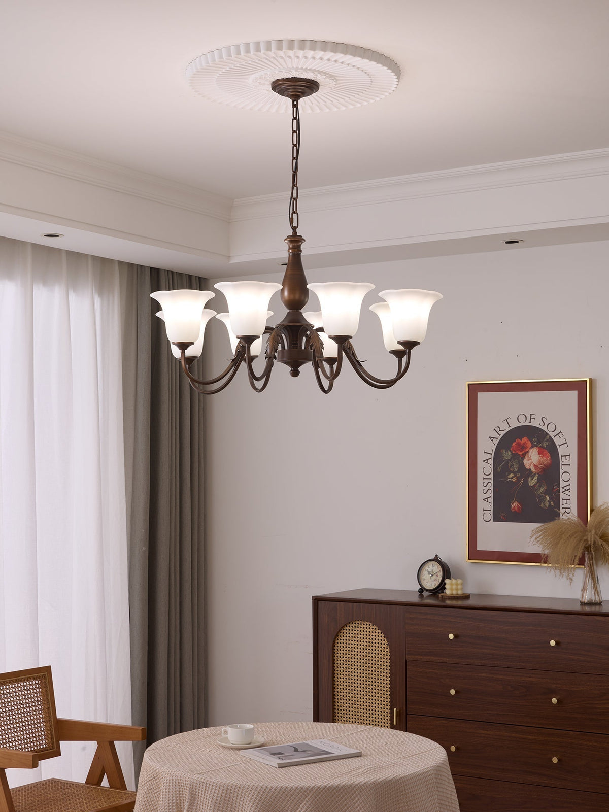 Uveleth Traditionele Elegantie glas Kroonluchter