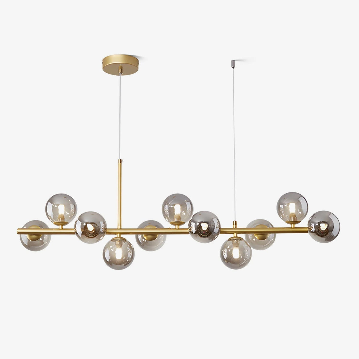 Lioroora kroonluchter met glazen bol goudkleurige afwerking 12-Light