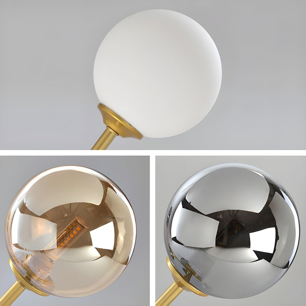 Lioroora kroonluchter met glazen bol goudkleurige afwerking 12-Light