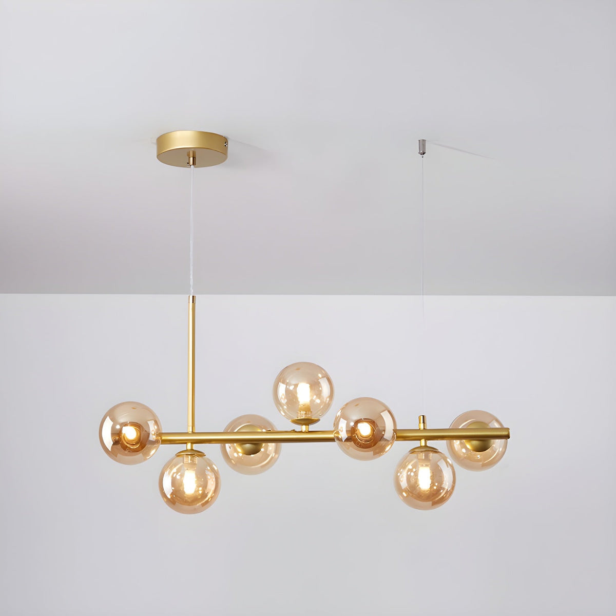 Lioroora kroonluchter met glazen bol goudkleurige afwerking 12-Light