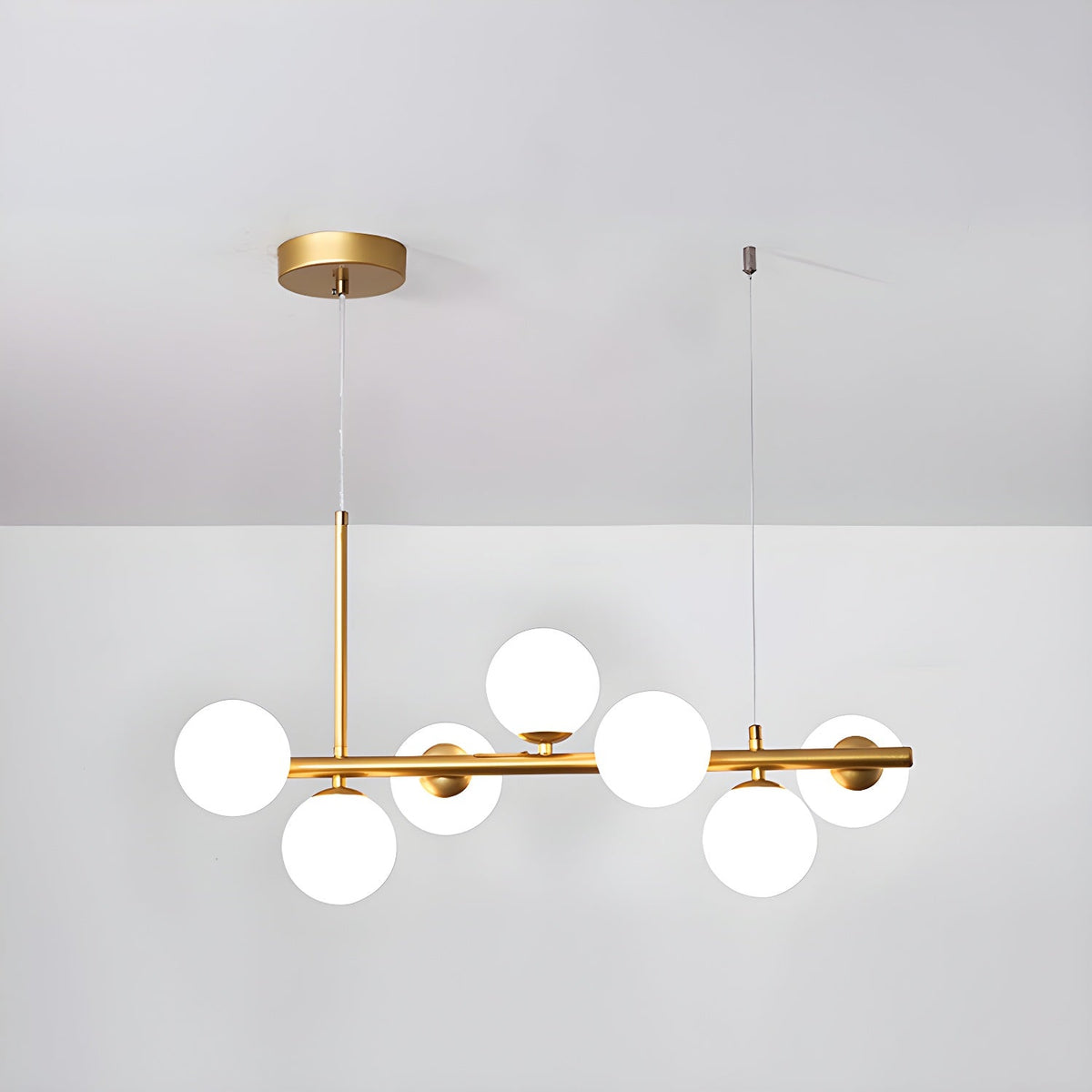 Lioroora kroonluchter met glazen bol goudkleurige afwerking 12-Light
