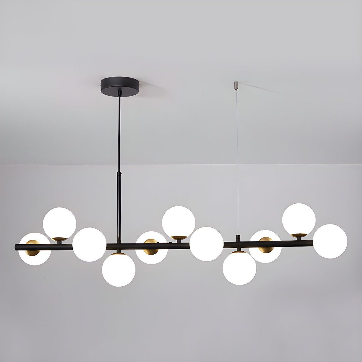 Lioroora kroonluchter met glazen bol goudkleurige afwerking 12-Light