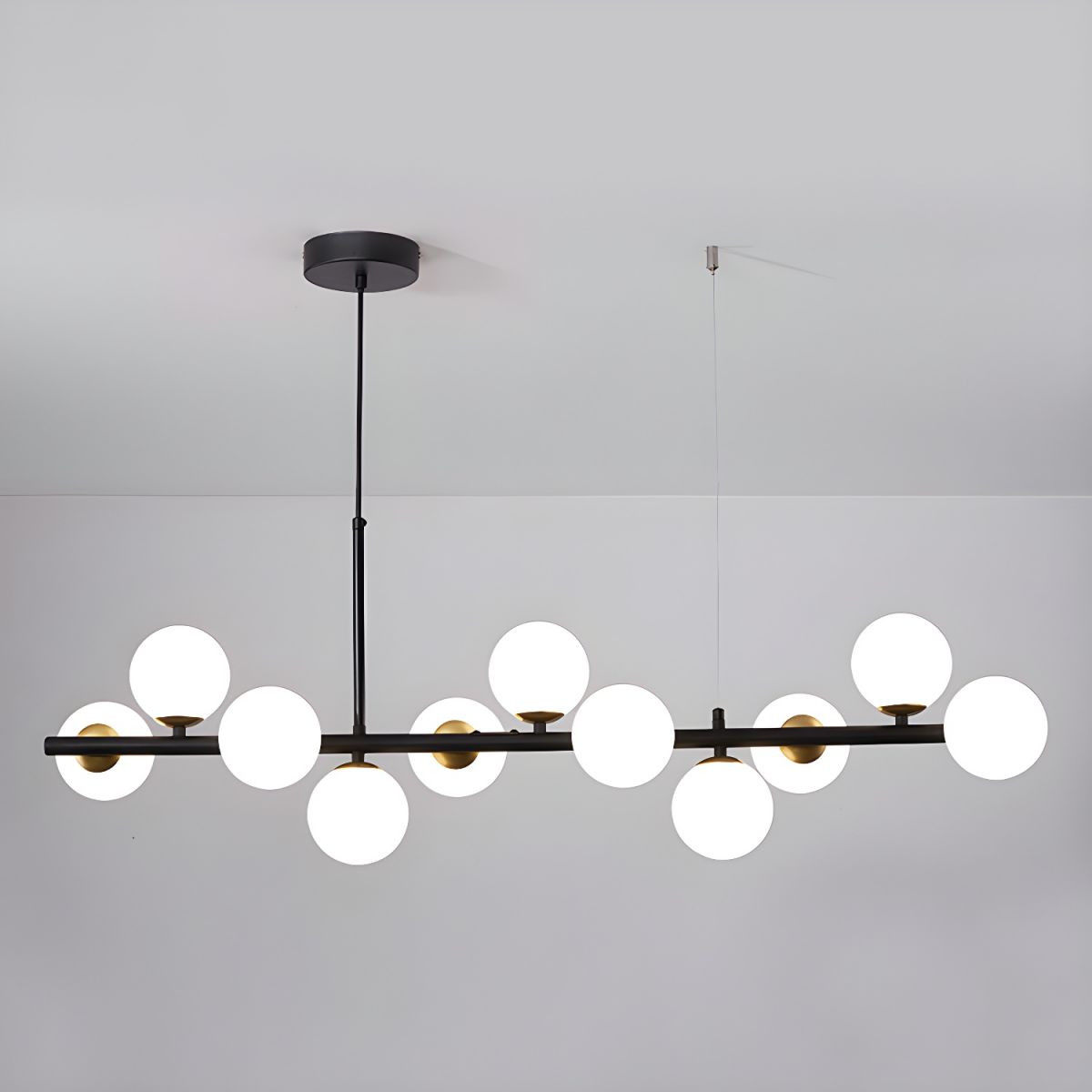 Lioroora kroonluchter met glazen bol goudkleurige afwerking 12-Light