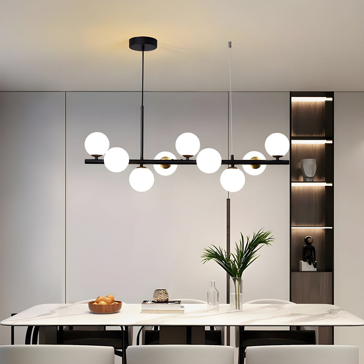 Lioroora kroonluchter met glazen bol goudkleurige afwerking 12-Light