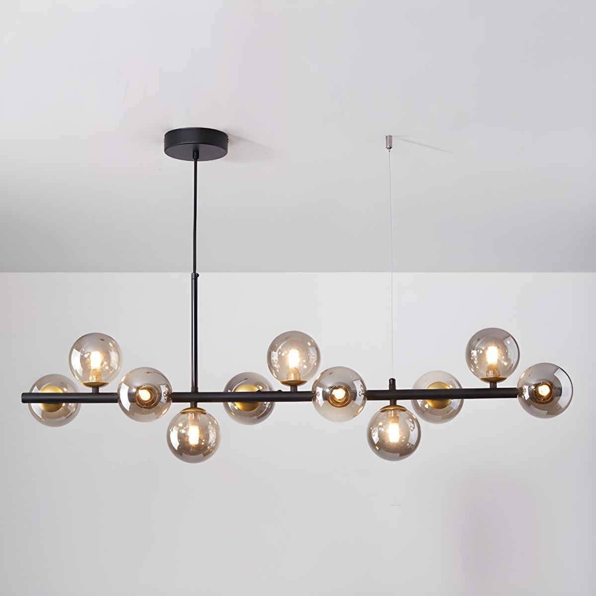 Lioroora kroonluchter met glazen bol goudkleurige afwerking 12-Light