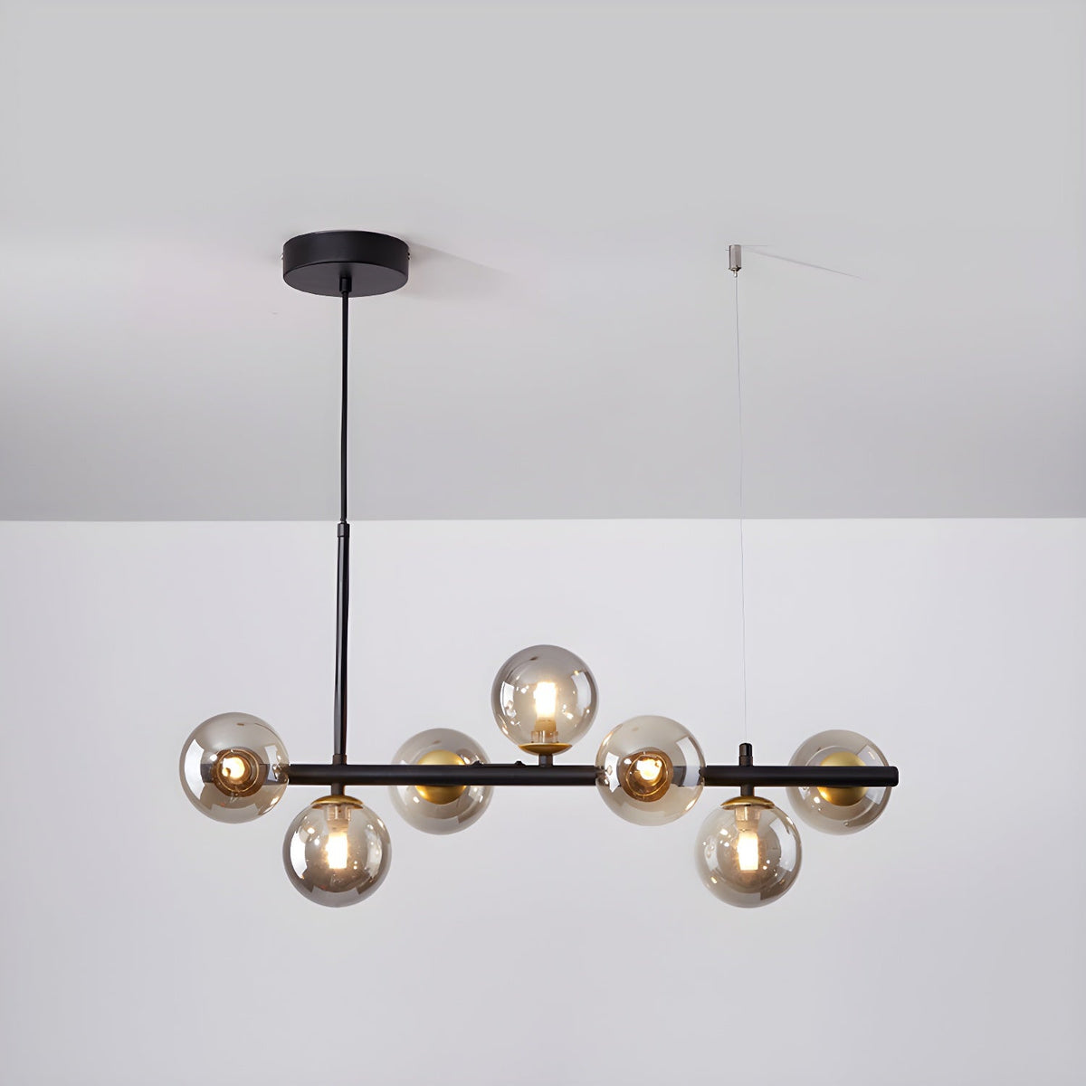 Lioroora kroonluchter met glazen bol goudkleurige afwerking 12-Light