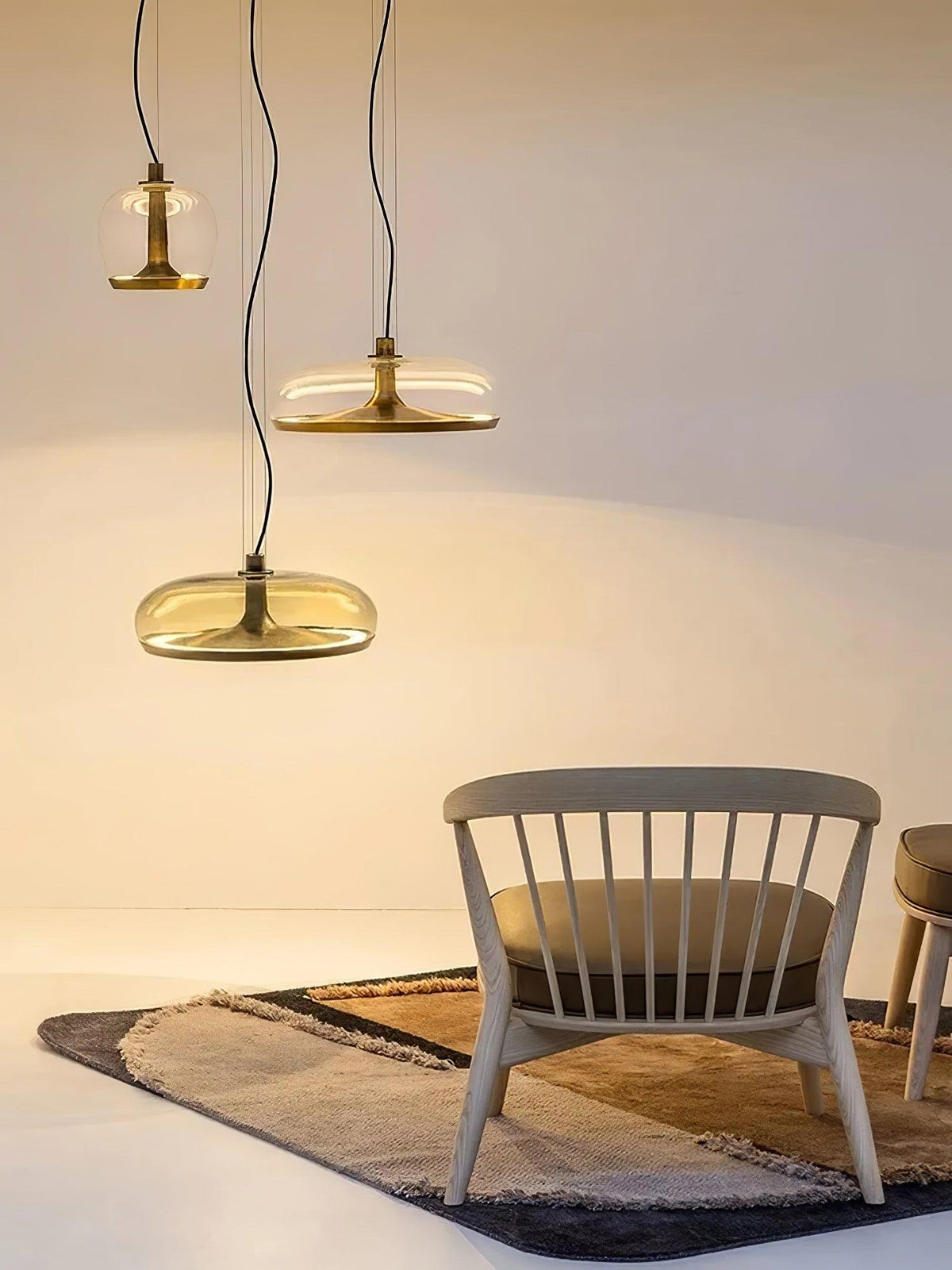 Cotalor Noordse kunst LED glas hanglamp
