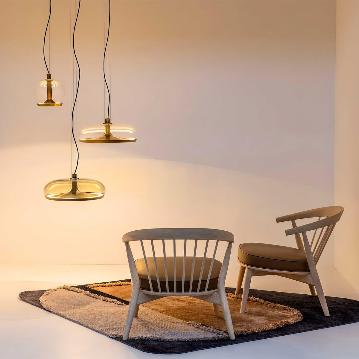 Cotalor Noordse kunst LED glas hanglamp