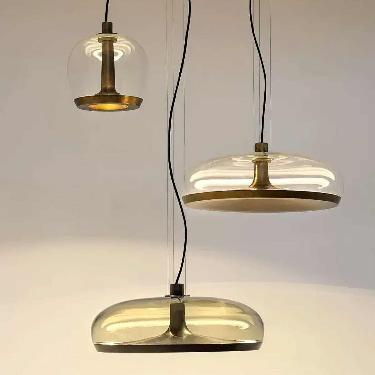 Cotalor Noordse kunst LED glas hanglamp