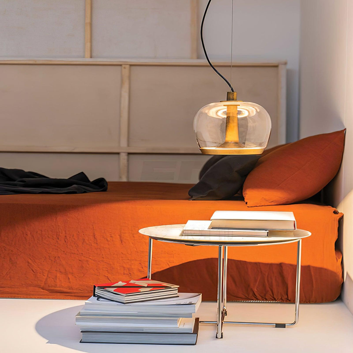 Cotalor Noordse kunst LED glas hanglamp