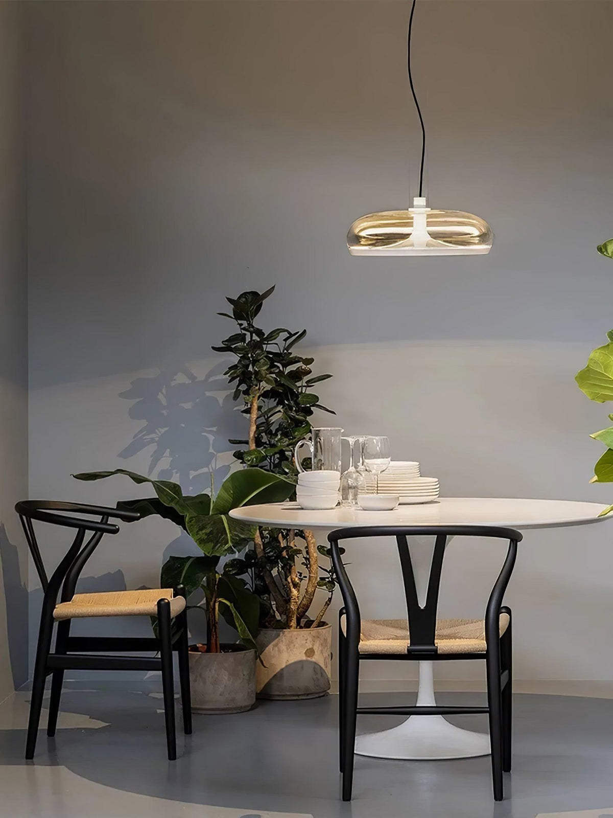 Cotalor Noordse kunst LED glas hanglamp