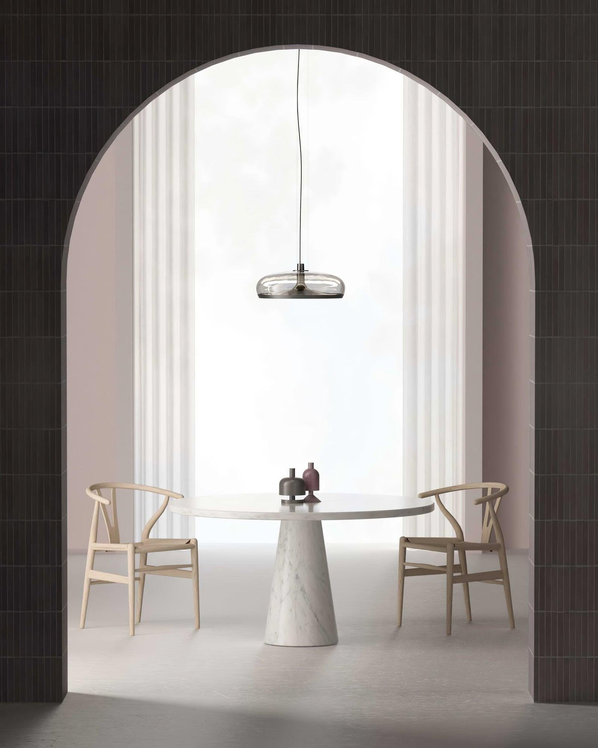 Cotalor Noordse kunst LED glas hanglamp