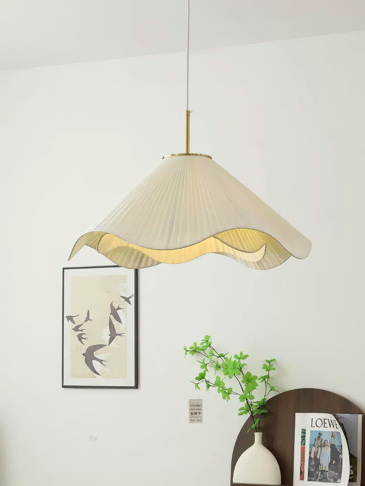 Drift Minimalistische hanglamp van stof