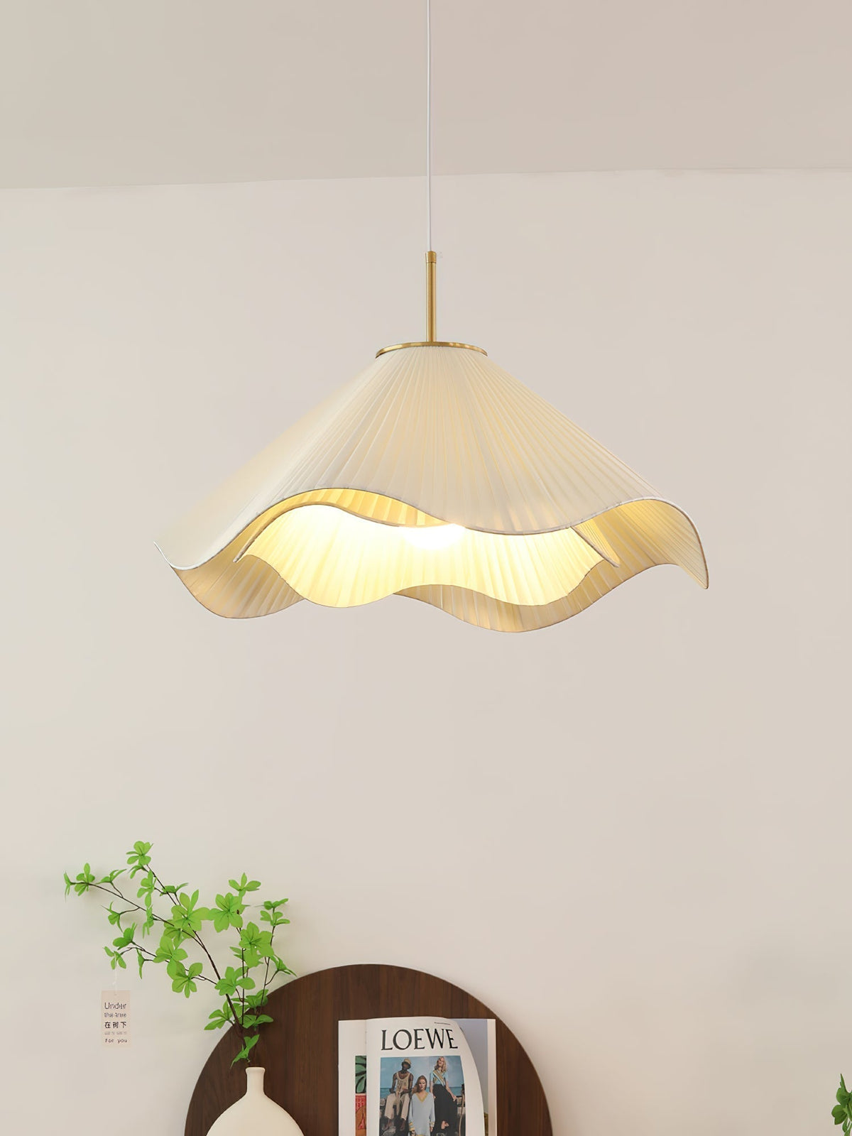 Drift Minimalistische hanglamp van stof