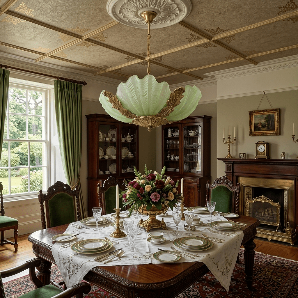 Nacisian kroonluchter met schelpglas
