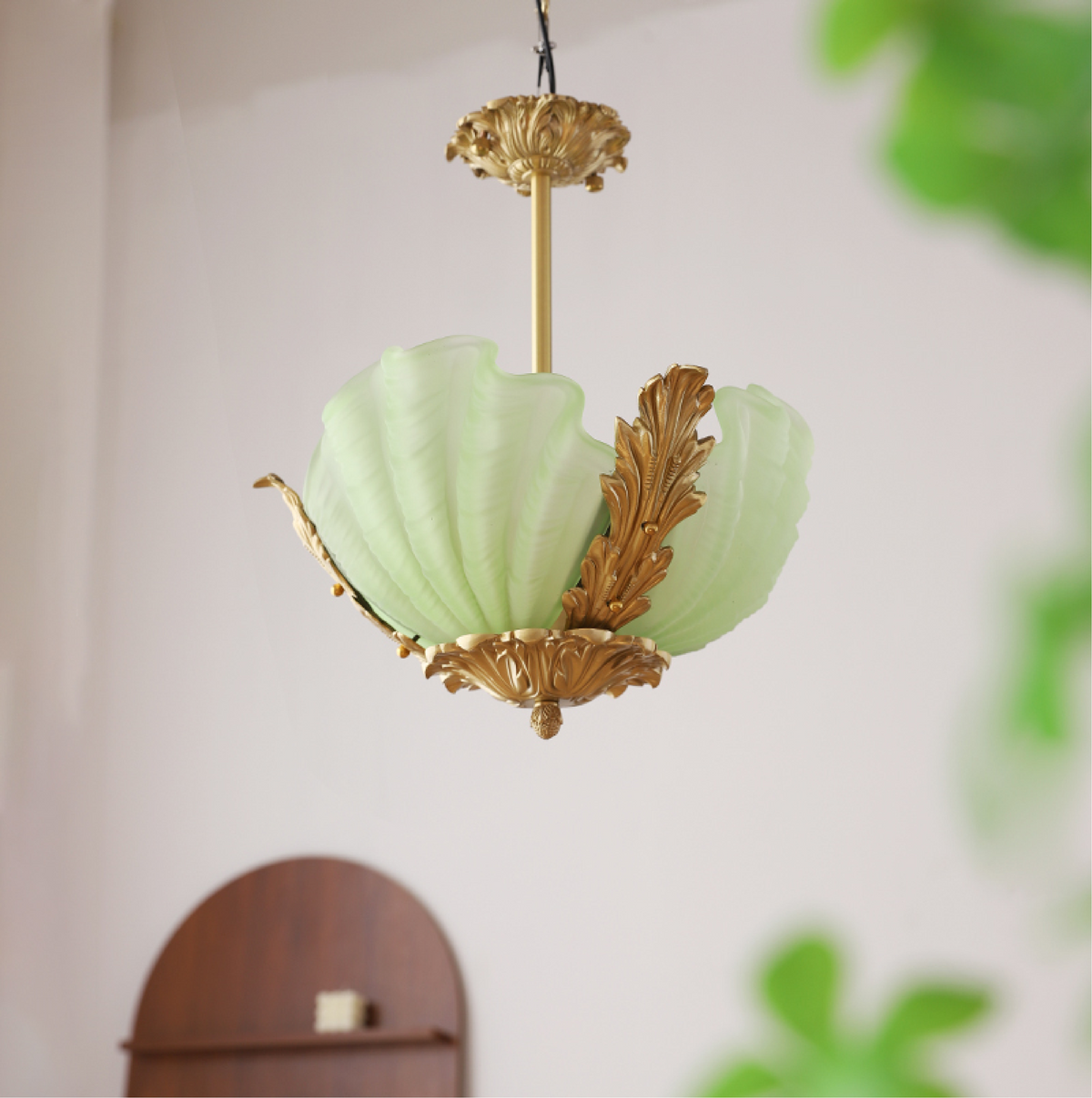Nacisian kroonluchter met schelpglas