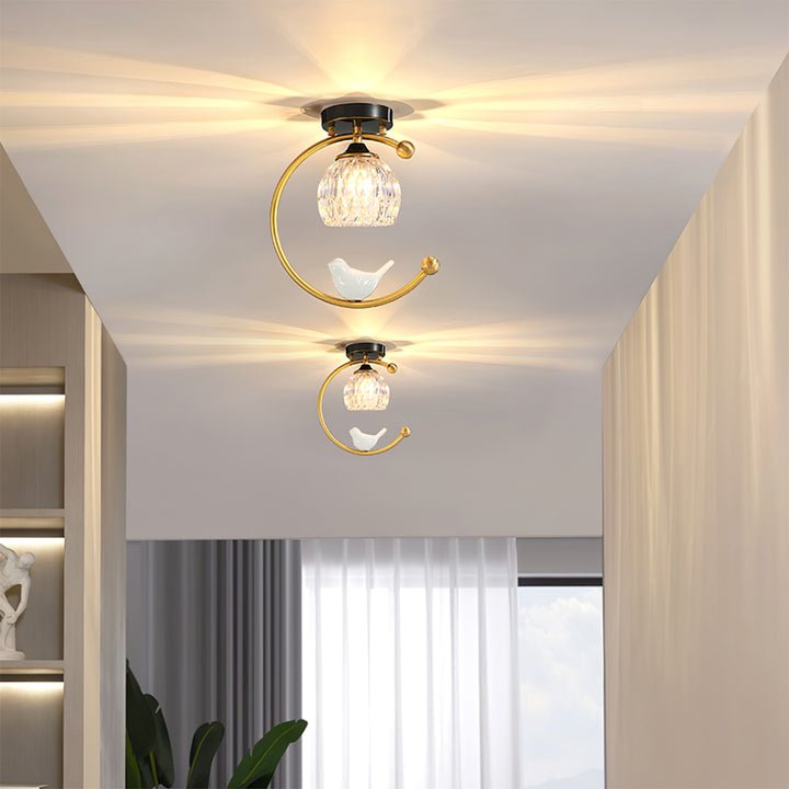 Otis Linearo Artistiek Keramiek Vogel Plafondlamp