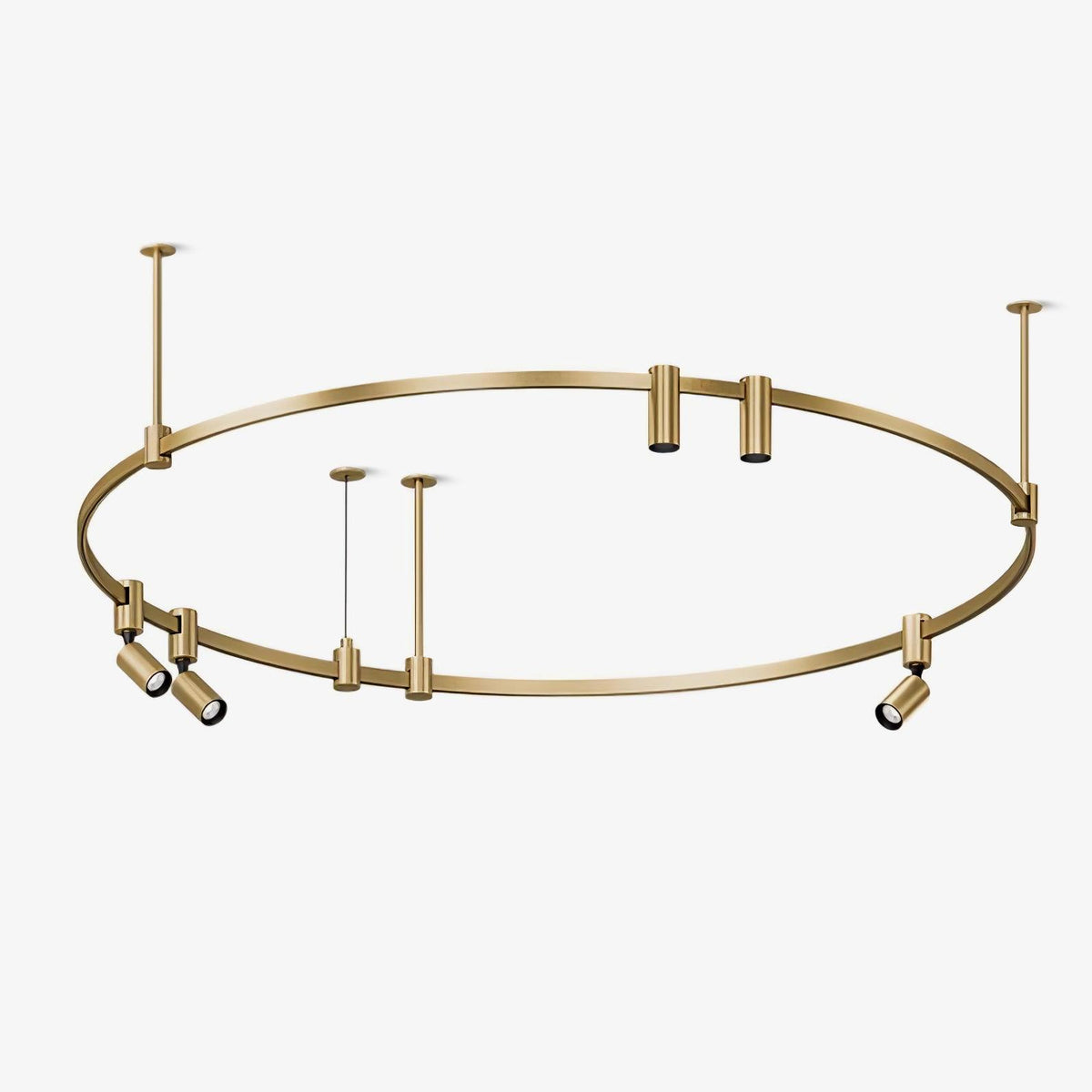 Ivrinir ringvormige messing hanglamp