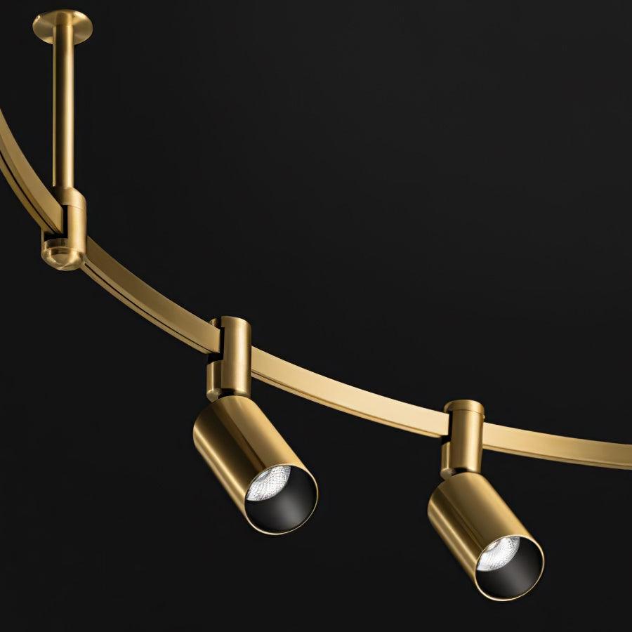 Ivrinir ringvormige messing hanglamp