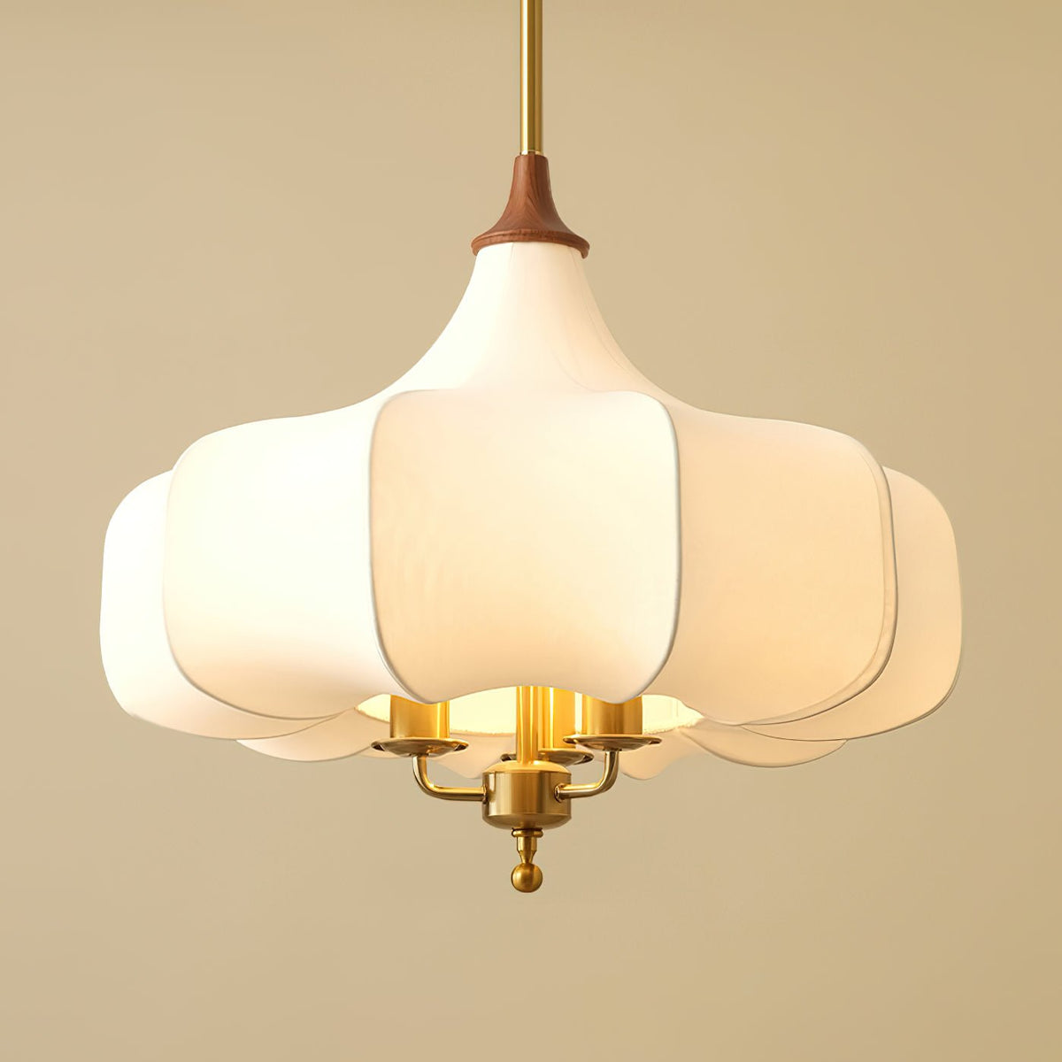 Jorath hanglamp van textiel en hout