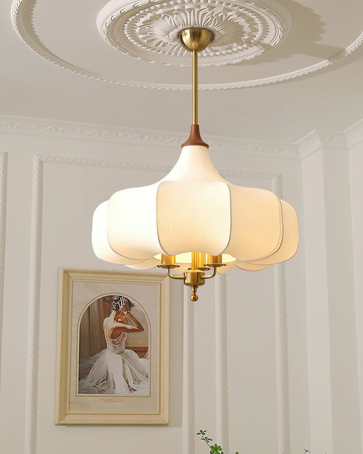 Jorath hanglamp van textiel en hout
