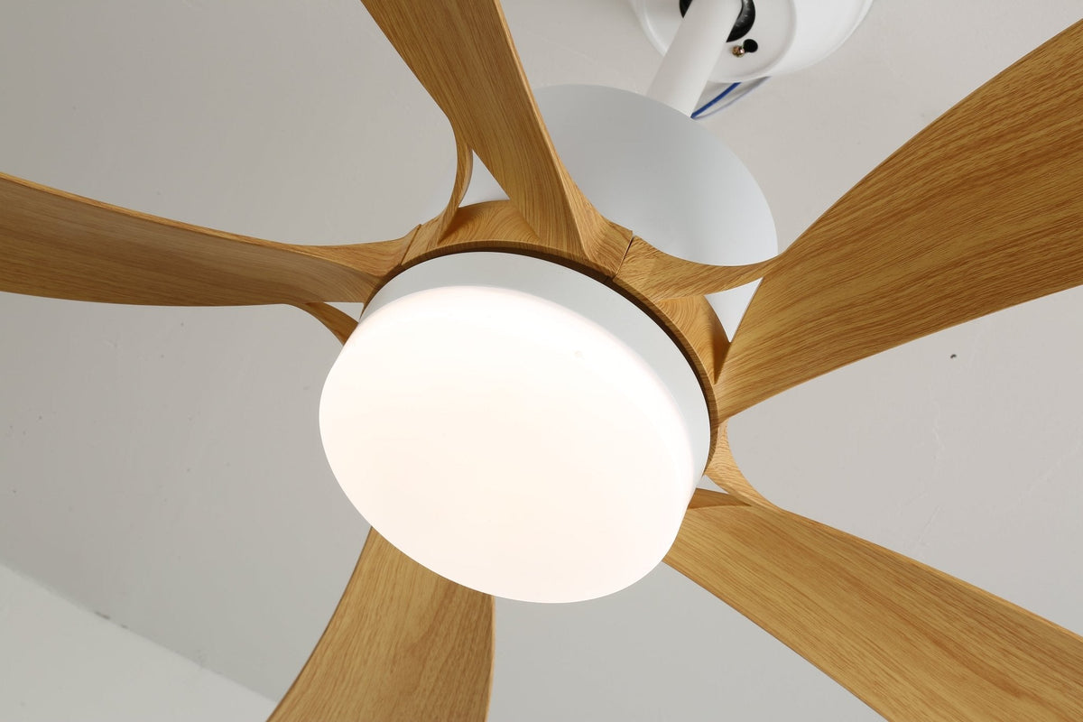 Sylven Moderne plafondventilator met verlichting van hout