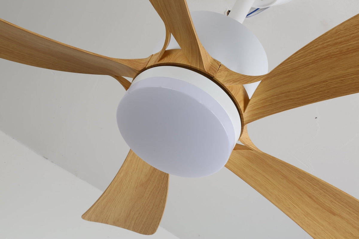Sylven Moderne plafondventilator met verlichting van hout