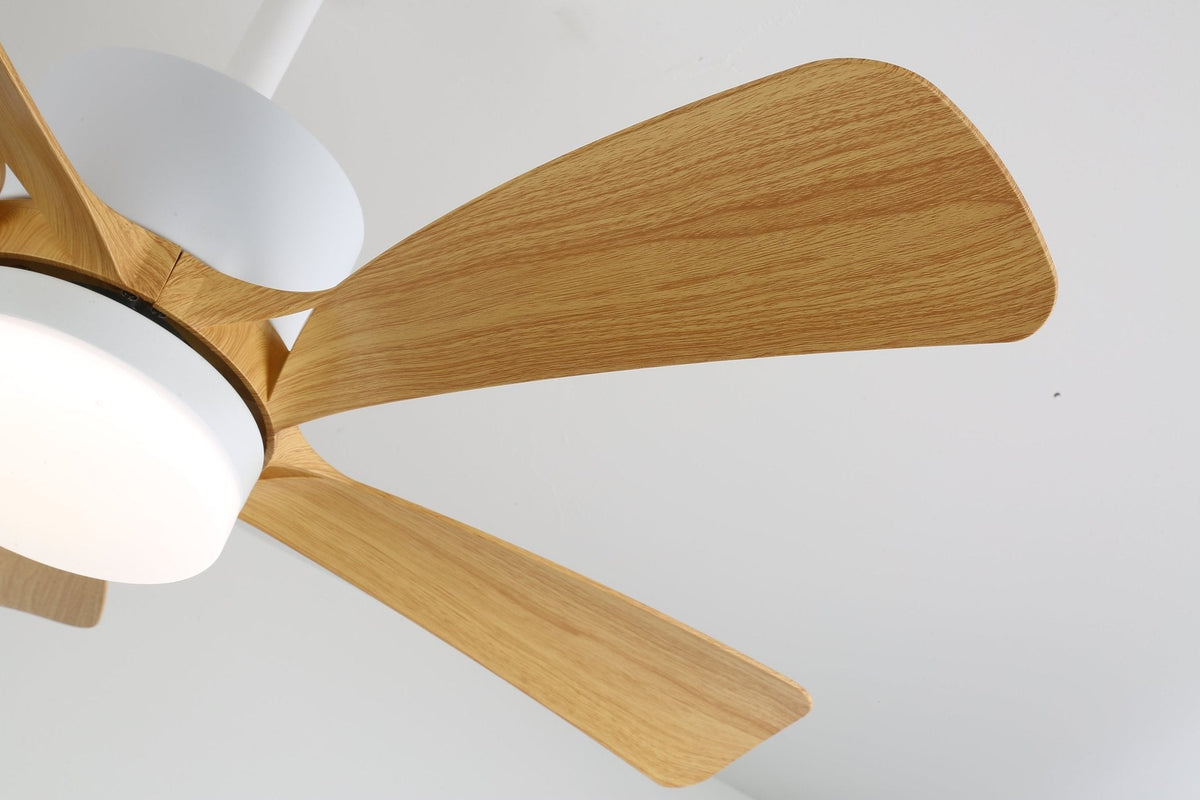 Sylven Moderne plafondventilator met verlichting van hout