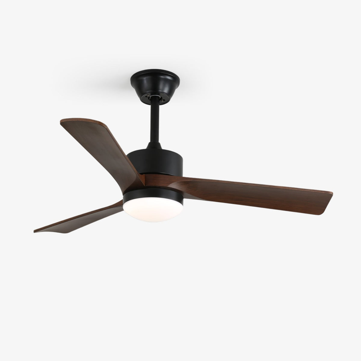 Evraeis Moderne plafondventilator met verlichting van walnoothout