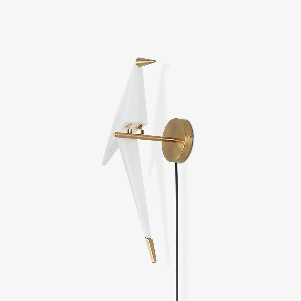 Visileth Noordse kunst kraan wandlamp met stekker goud