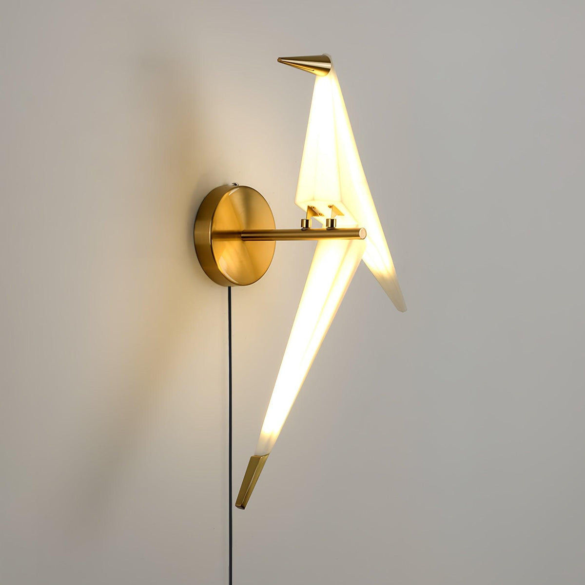 Visileth Noordse kunst kraan wandlamp met stekker goud