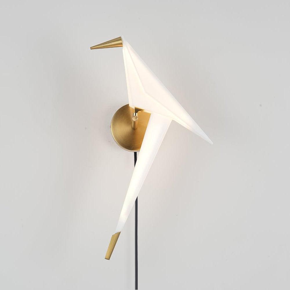 Visileth Noordse kunst kraan wandlamp met stekker goud