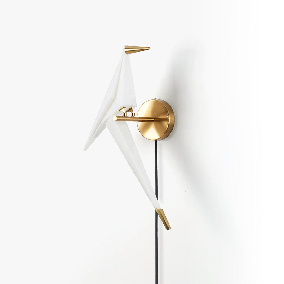 Visileth Noordse kunst kraan wandlamp met stekker goud