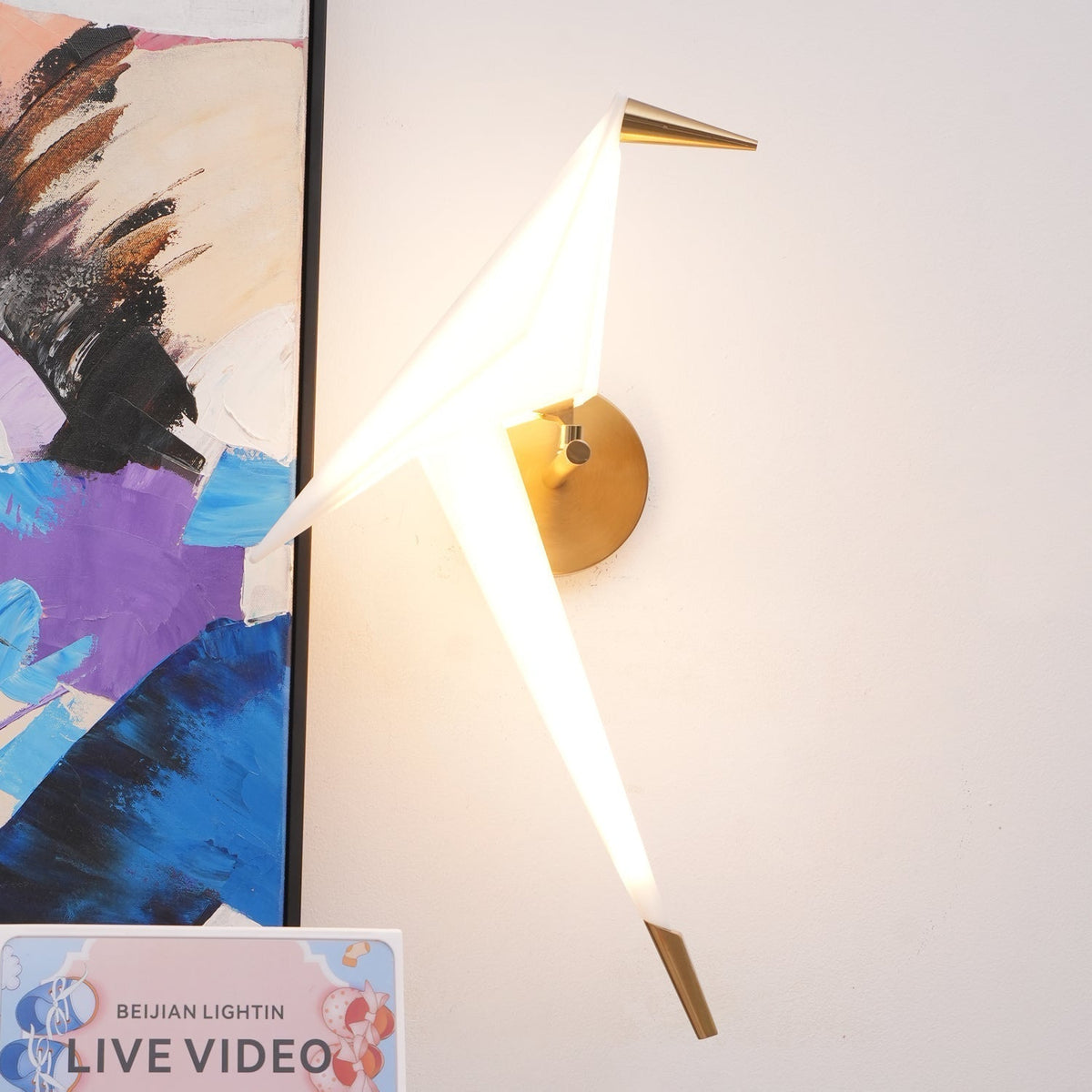 Visileth Noordse kunst kraan wandlamp met stekker goud