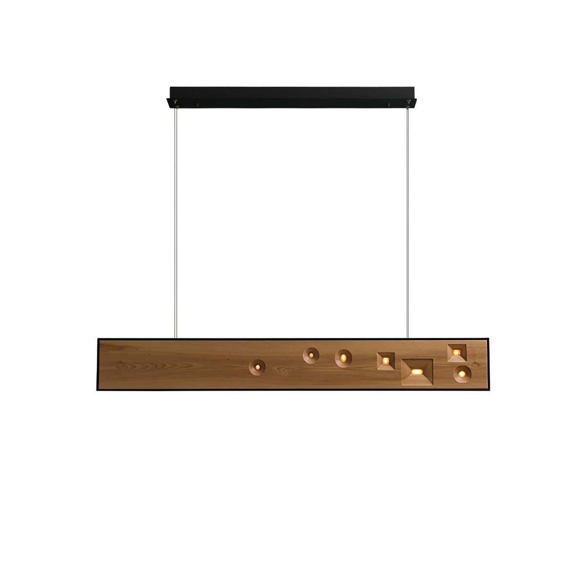 Elvorora hanglamp hout edelsteen lineaire LED