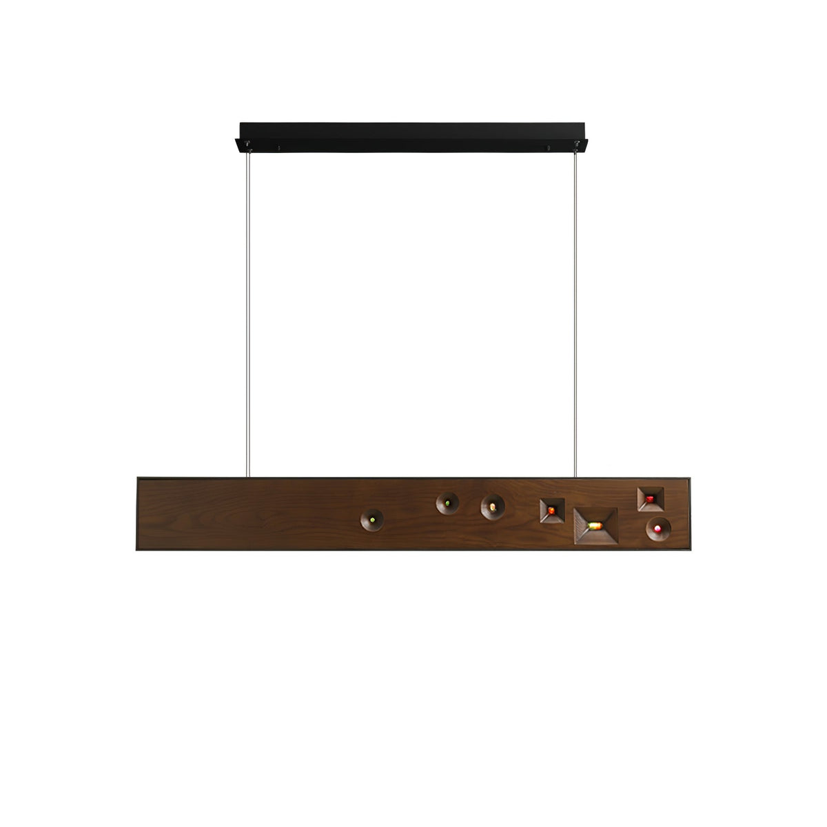 Elvorora hanglamp hout edelsteen lineaire LED
