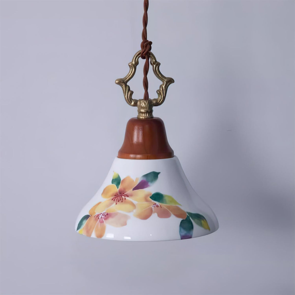 Ciraielle hanglamp roze keramiek bloemen woonkamer