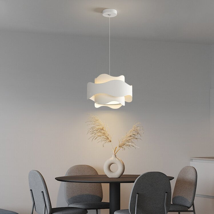 Bella Art Deco Bloemvorm Metalen Hanglamp, Wit, Woonk/Eetk/ Slaapkamer