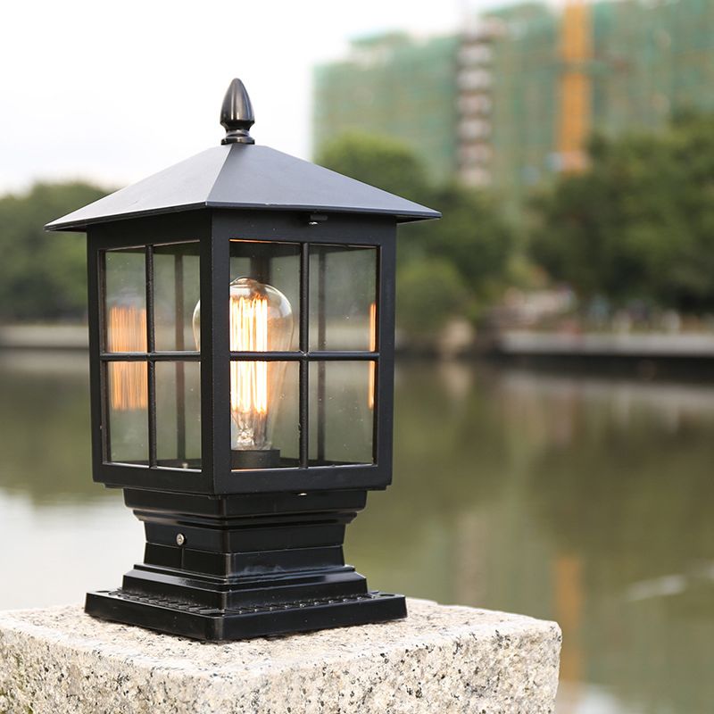Alessio Modern LED Buitenlamp Zwart&Gouden Buiten Metaal&Glas