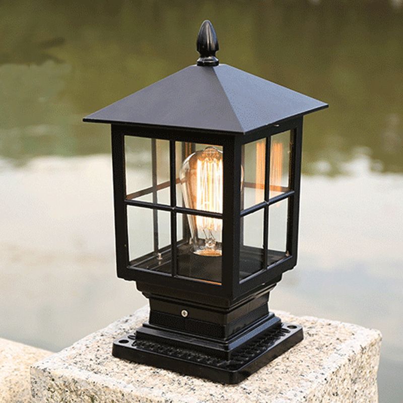 Alessio Modern LED Buitenlamp Zwart&Gouden Buiten Metaal&Glas