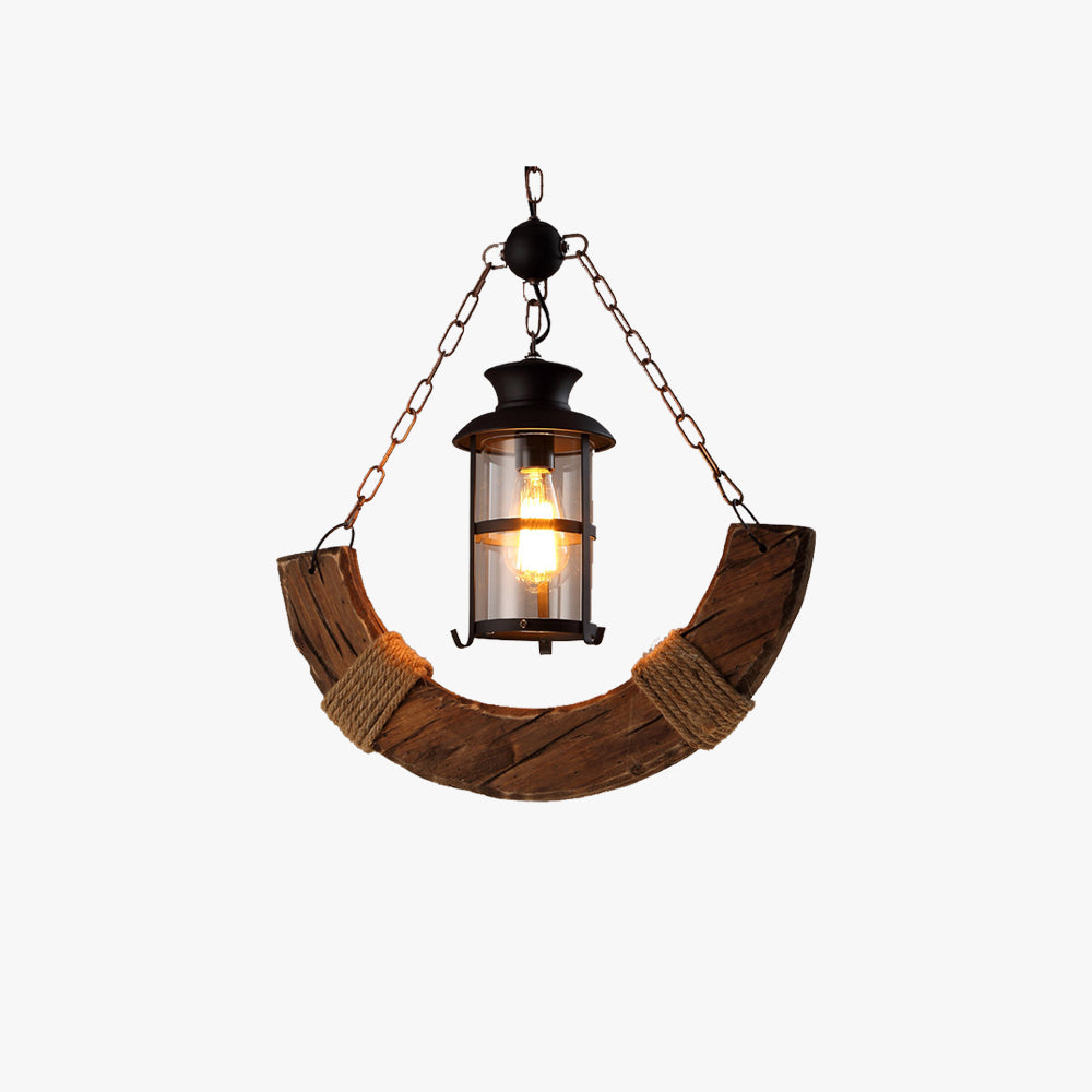 Austin Decoratief LED Hanglampen Hout Bruin Woonkamer/Eetkamer